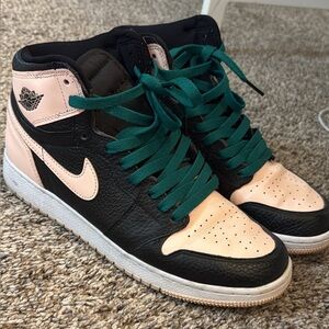 Jordan High-Top Sneakers - Black, Peach, and Teal